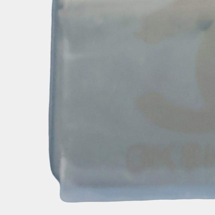 Pre Owned Chanel Blue Extra Mini Iridescent Caviar Rainbow CC Coco Top Handle Bag