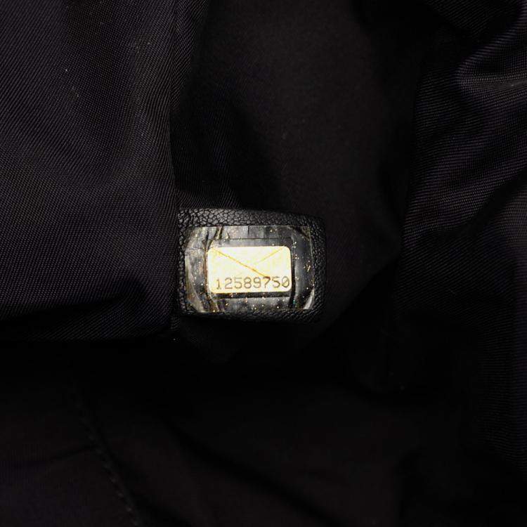 Pre Owned Chanel Black Quilted Coated Canvas Paris Biarritz Bowler Bag