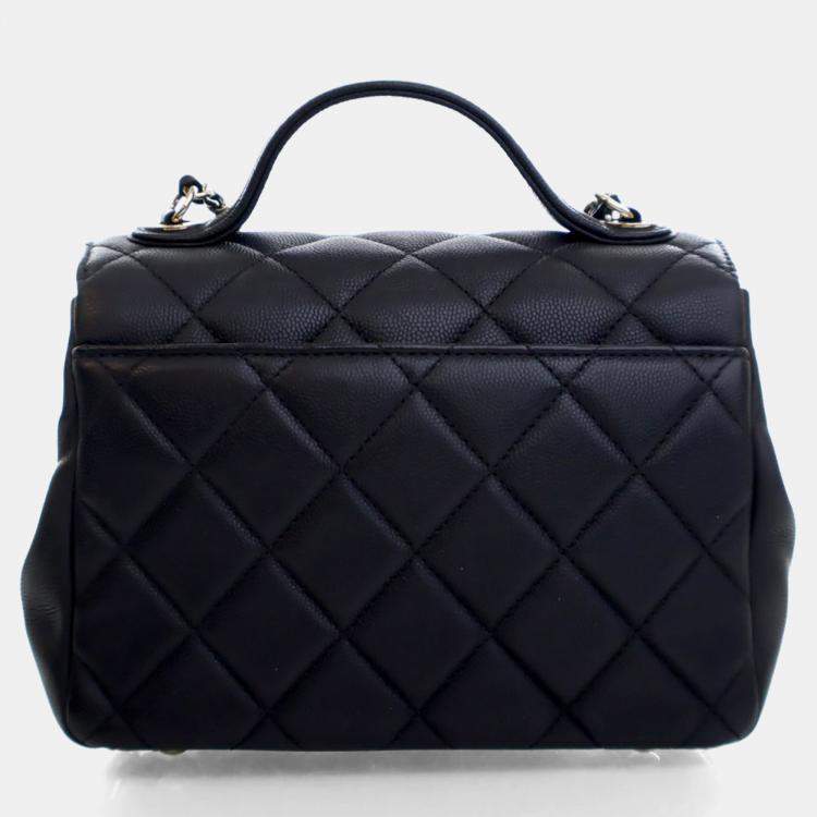 Pre Owned Chanel Small Caviar Business Affinity Top Handle Bag