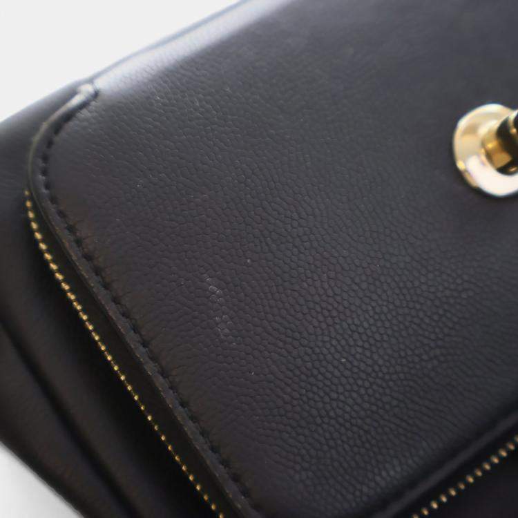 Pre Owned Chanel Small Caviar Business Affinity Top Handle Bag