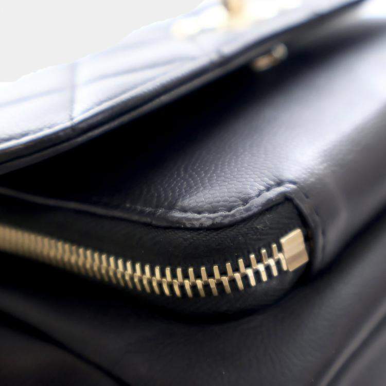 Pre Owned Chanel Small Caviar Business Affinity Top Handle Bag