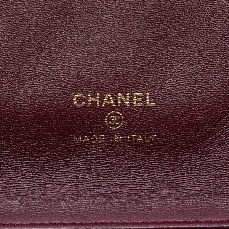 Pre Owned Chanel Red Quilted Velvet 31 Clutch