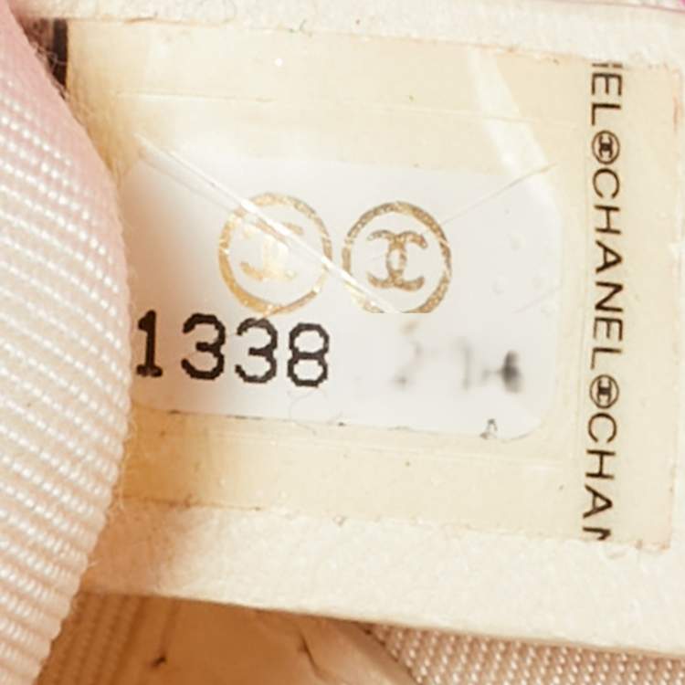 Pre Owned Chanel Classic Single Flap Medium Pink Perforated Quilted Jersey Bag