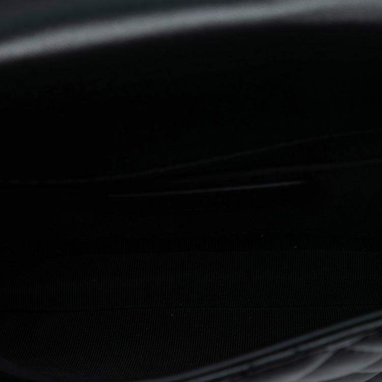 Pre Owned Chanel Black CC Quilted Lambskin Side Packs Flap