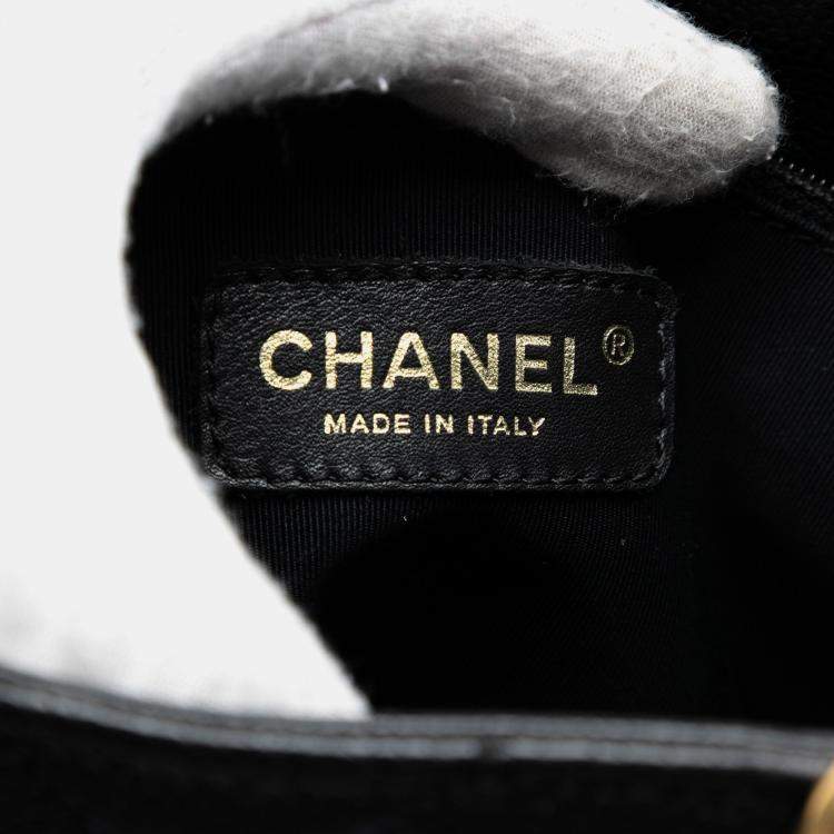 Pre Owned Chanel Black Caviar Petite Shopping Tote