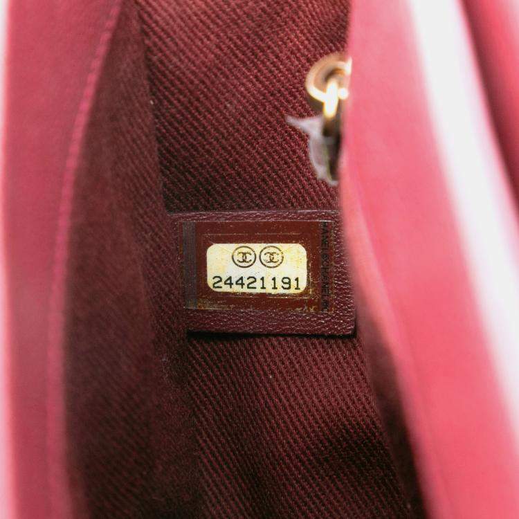 Pre Owned Chanel Red Medium Calfskin Coco Curve Flap