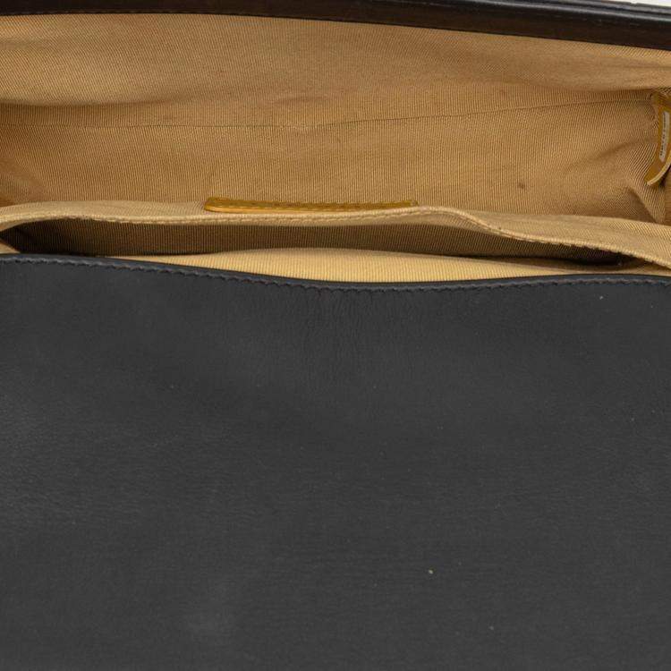 Pre Owned Chanel Black Medium Croc Embossed Leather Graffiti Cocodile Boy Flap