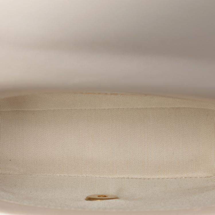 Pre Owned Chanel White Small Quilted Lambskin CC Coin Flap