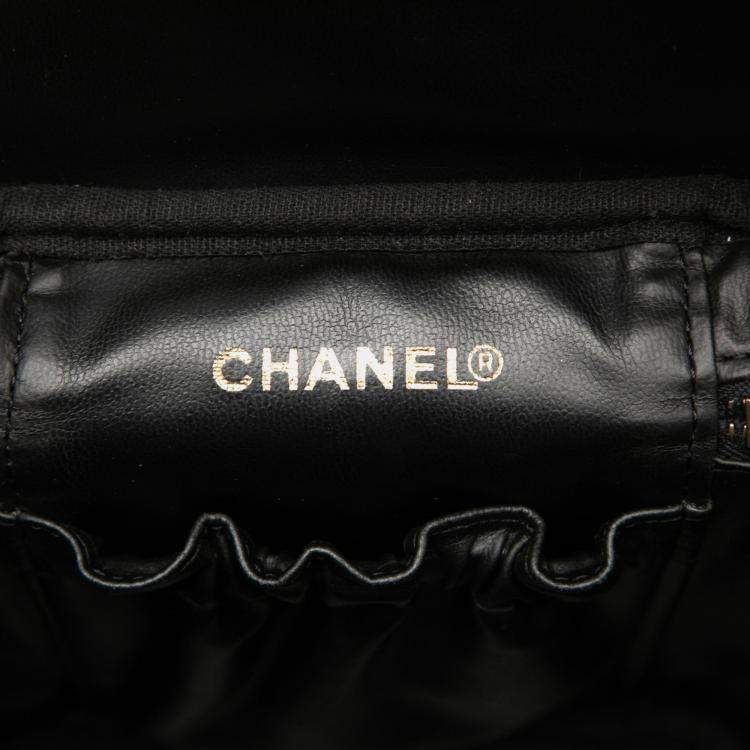 Pre Owned Chanel Black CC Caviar Vanity Bag
