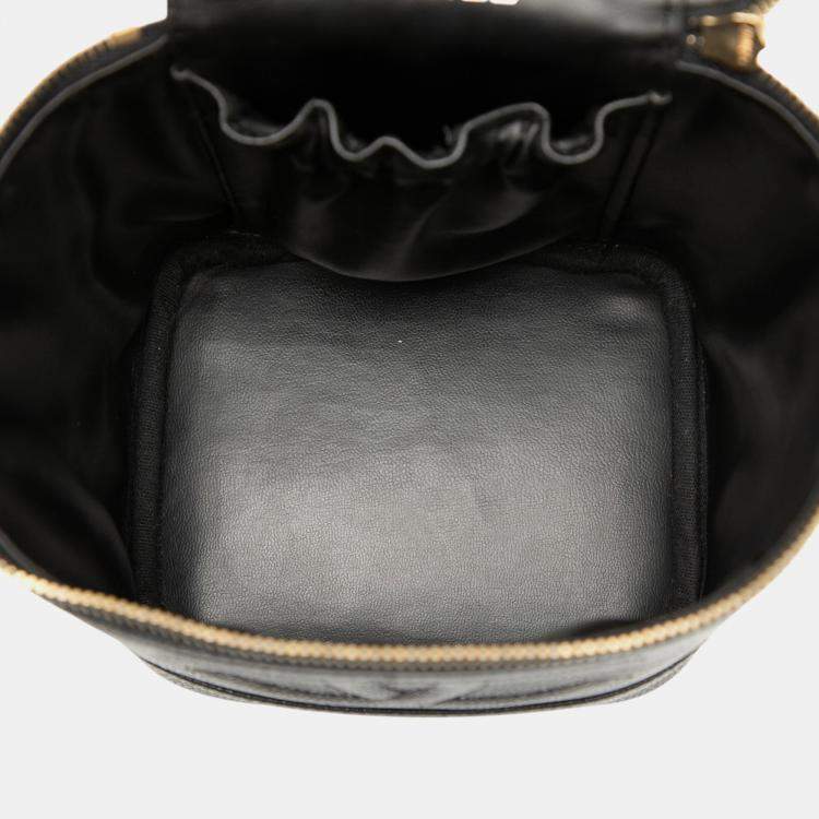 Pre Owned Chanel Black CC Caviar Vanity Bag