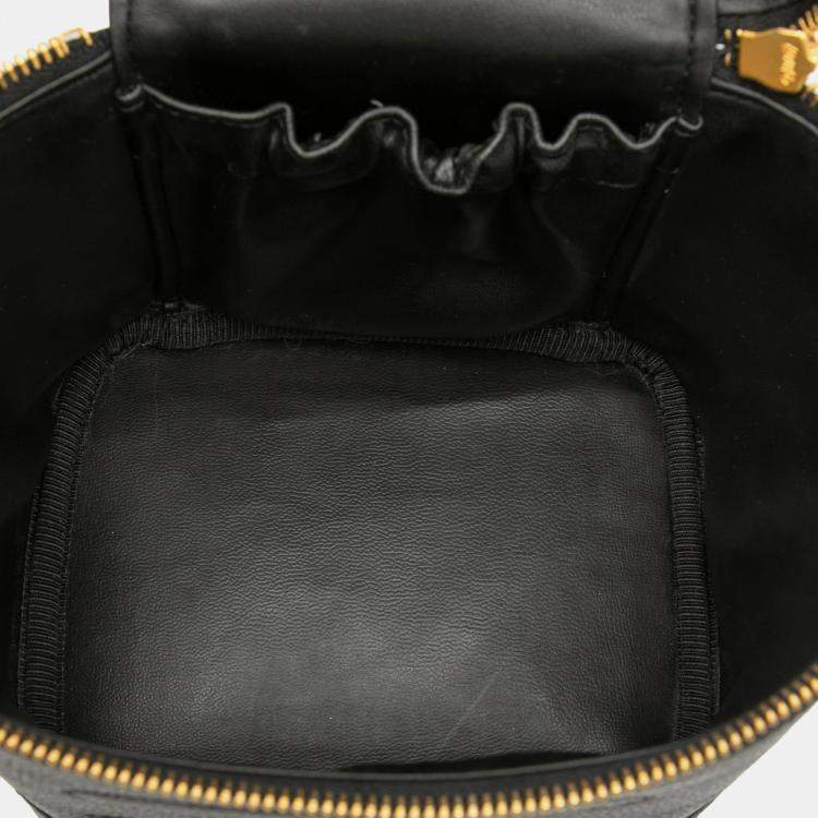 Pre Owned Chanel Black CC Caviar Vanity Bag