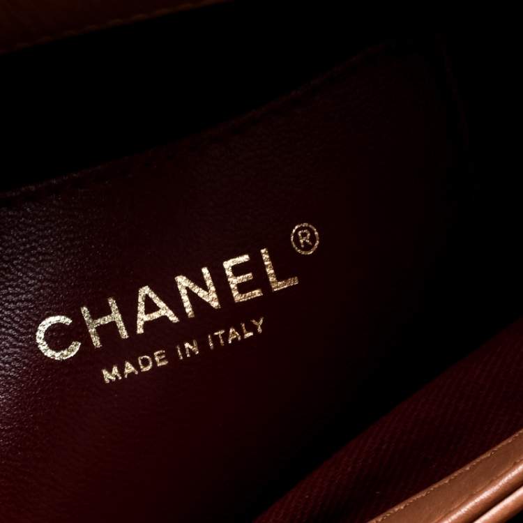 Pre Owned Chanel Brown Quilted Leather Large Just Mademoiselle Bowler Bag