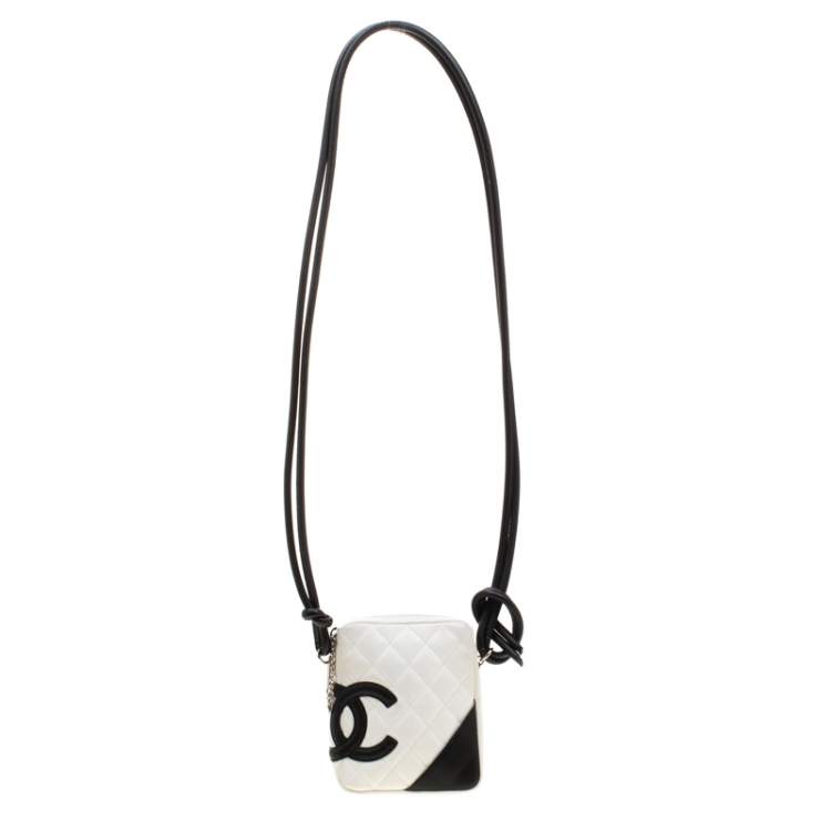 Chanel White/Black Quilted Leather Cambon Crossbody Bag Chanel | The Luxury  Closet