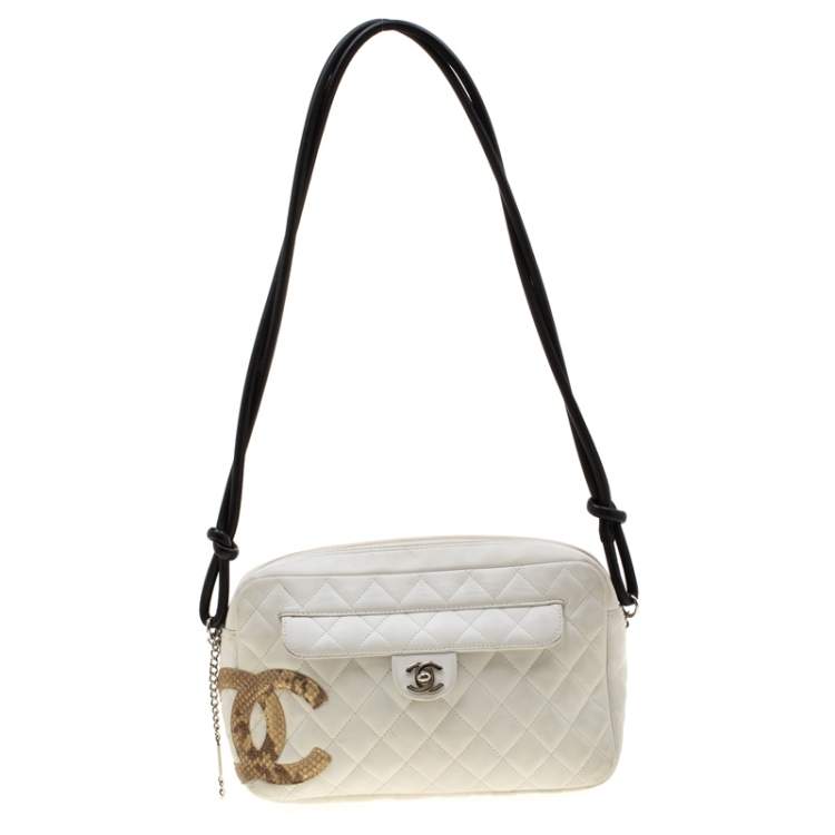 Chanel White Quilted Leather Ligne Cambon Camera Shoulder Bag Chanel | The  Luxury Closet