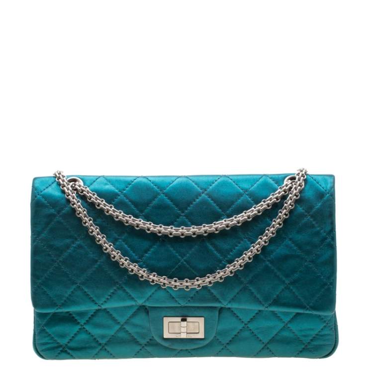 Chanel Metallic Blue Quilted Sheepskin 2.55 Reissue Double Flap 226 -  modaselle