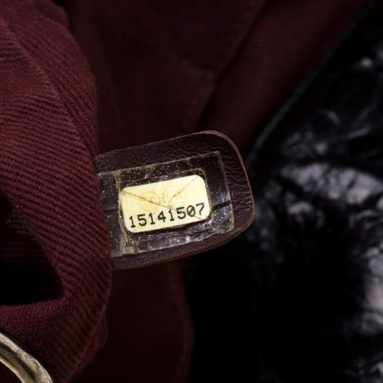 Pre Owned Chanel Olive Green/Black Quilted Leather Hobo