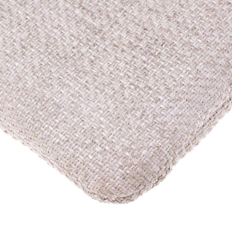 Pre Owned Chanel Pale Pink Raffia Large Deauville Clutch