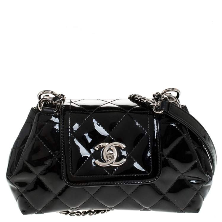 Chanel Black Quilted Patent Leather Crossbody Bag Chanel | TLC