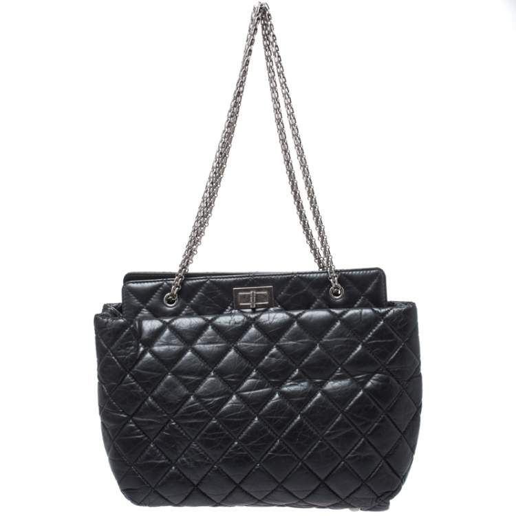 Chanel Black Quilted Aged Calfskin Leather Large Reissue Tote Chanel | The  Luxury Closet