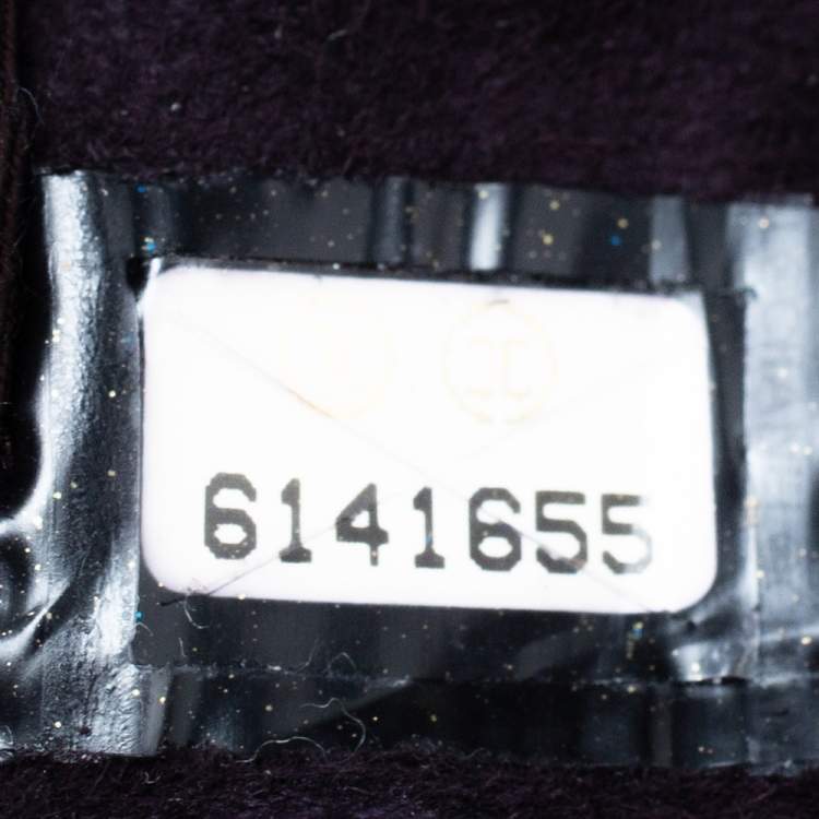 Pre Owned Chanel Dark Plum Chocolate Bar Quilted Suede Vintage Multipocket Flap Bag