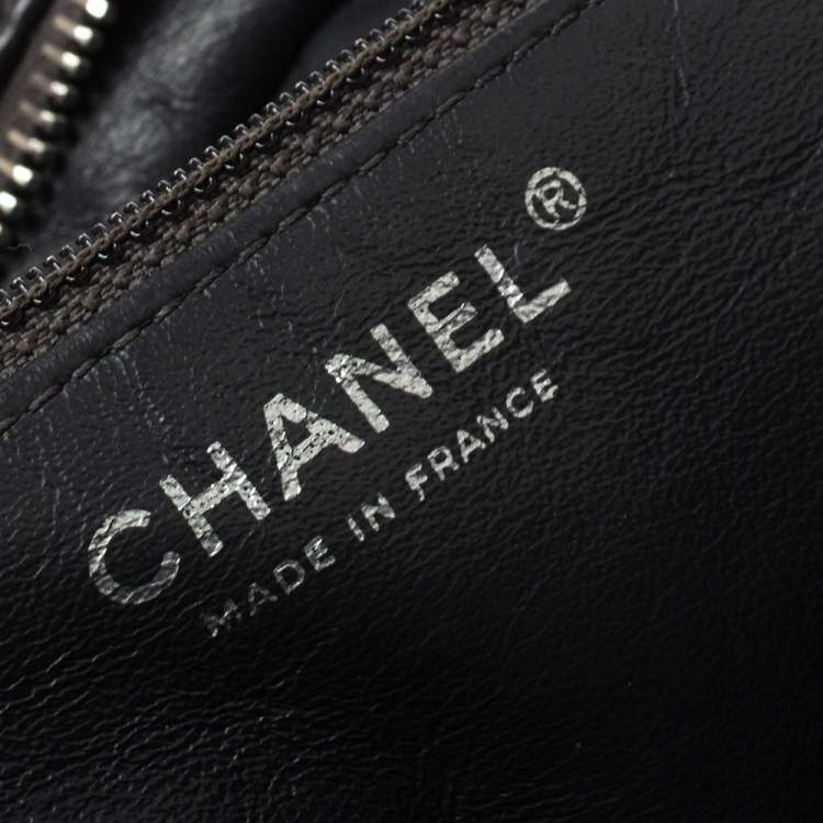 Pre Owned Chanel Grey Quilted Leather Large Reissue Camera Bag