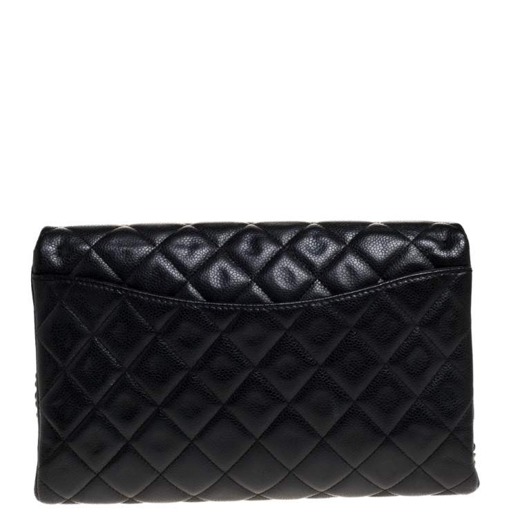 مملوكة مسبقًا Chanel Anthrx Grey Caviar Quilted Leather Chain Flap Bag
