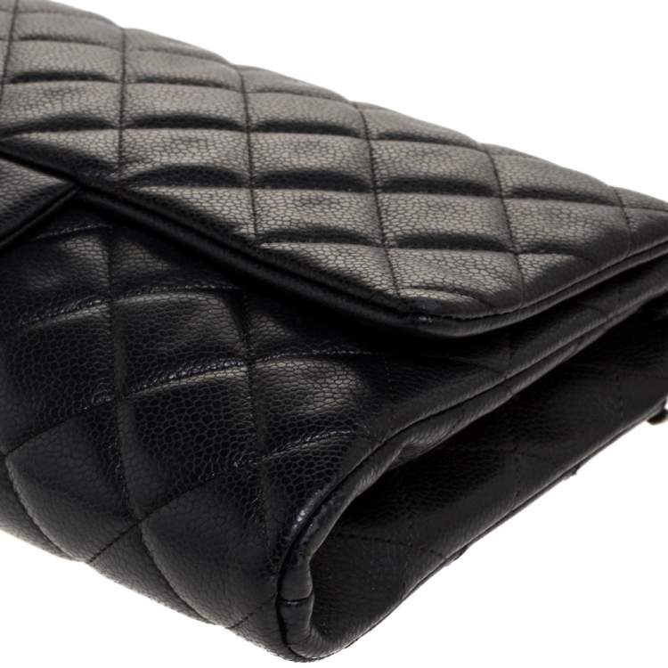 مملوكة مسبقًا Chanel Anthrx Grey Caviar Quilted Leather Chain Flap Bag