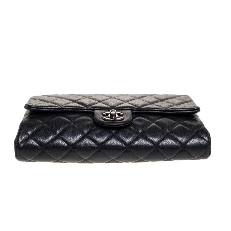 مملوكة مسبقًا Chanel Anthrx Grey Caviar Quilted Leather Chain Flap Bag