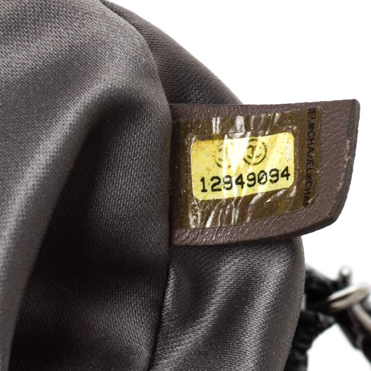 Pre Owned Chanel Black Camellia Embossed Patent Leather Jumbo Classic Single Flap Bag