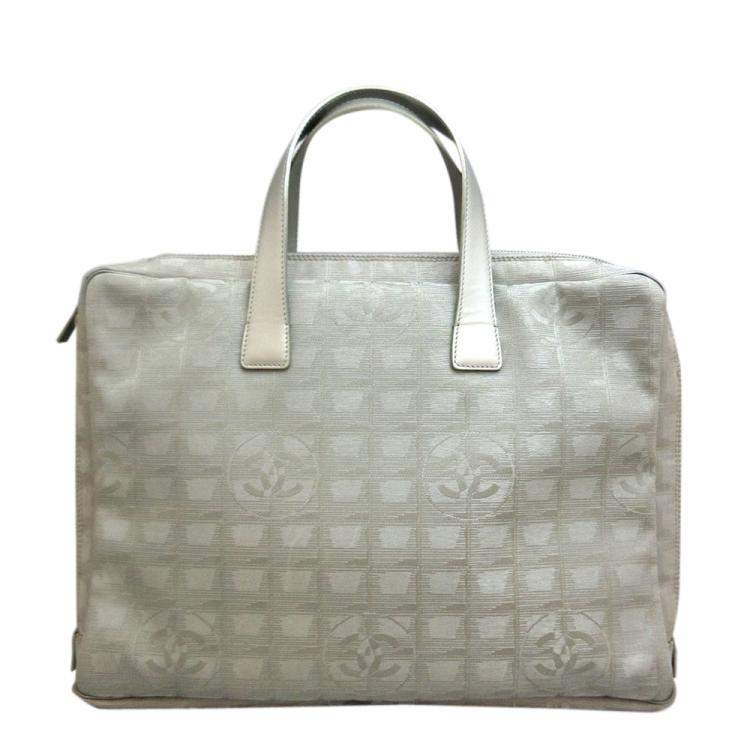 chanel grey tote bag