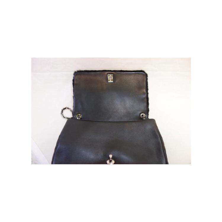 Pre Owned Chanel Multicolor Wool Comic Jumbo Flap Bag 