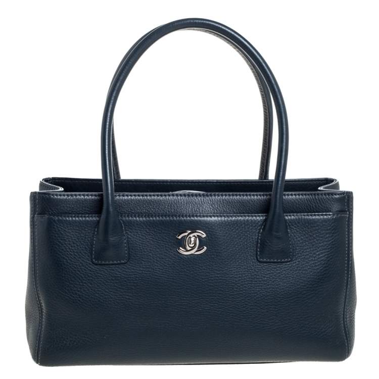 Chanel Dark Blue Leather Small Cerf Executive Tote Chanel | The Luxury  Closet