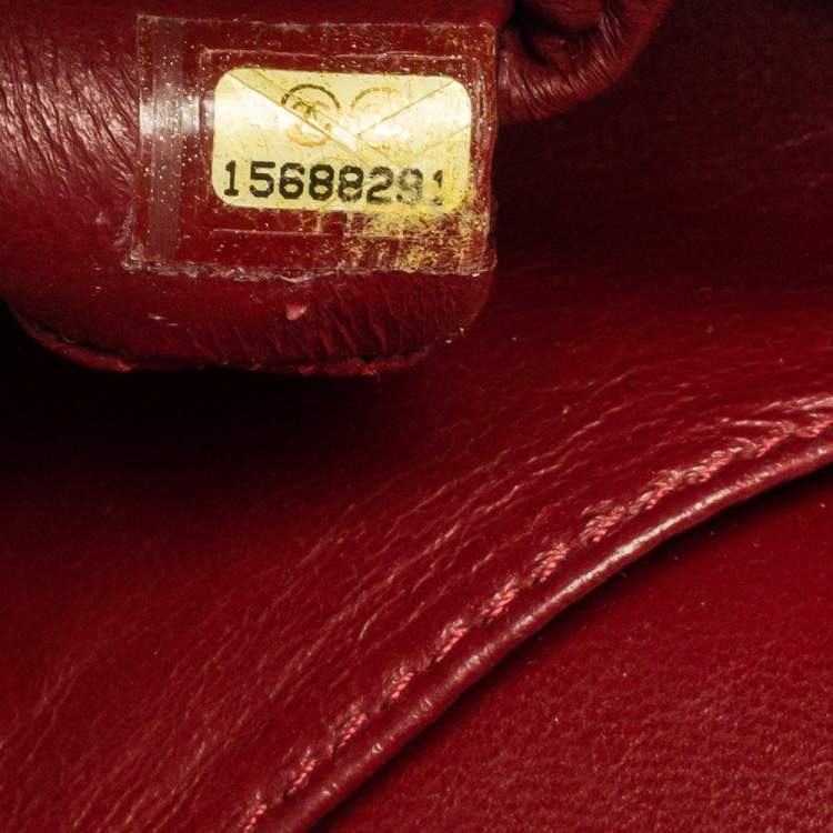 Pre Owned Chanel Red Quilted Leather Reissue 2.55 Classic 226 Flap Bag