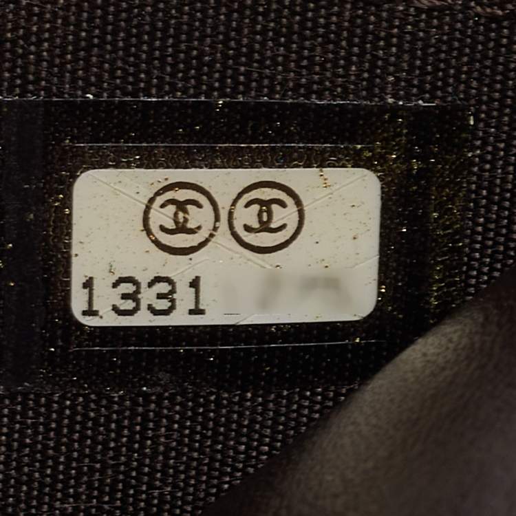 Pre Owned Chanel Metallic Brown Python and Leather WOC Bag