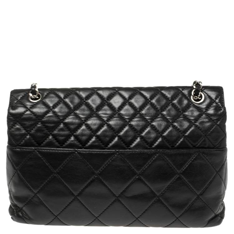 Pre Owned Chanel Black Quilted Leather Classic Single Flap Bag