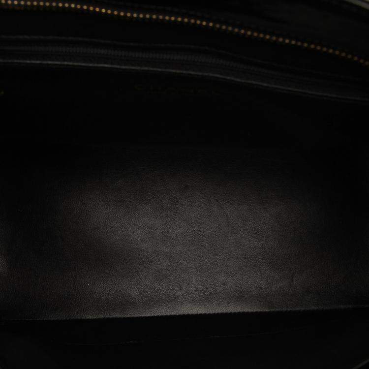 Pre Owned Chanel Black Patent Leather Medallion Bag