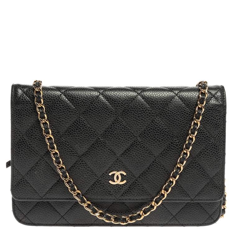 Chanel Black Quilted Caviar Leather WOC Clutch Bag Chanel The Luxury 