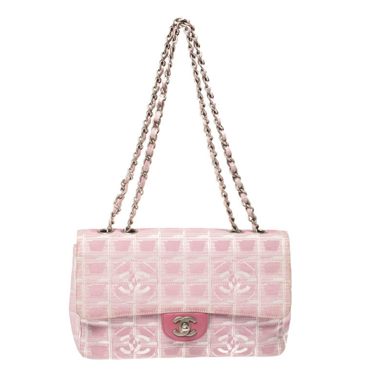 Fabric travel bag Chanel Pink in Cloth - 35210947