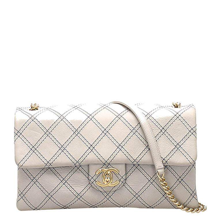 chanel bag with white stitching