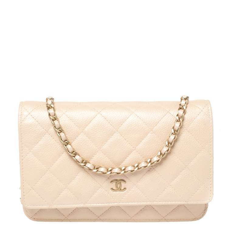 Chanel Pink Quilted Caviar Leather CC Classic Flap Wallet on Chain Chanel |  The Luxury Closet