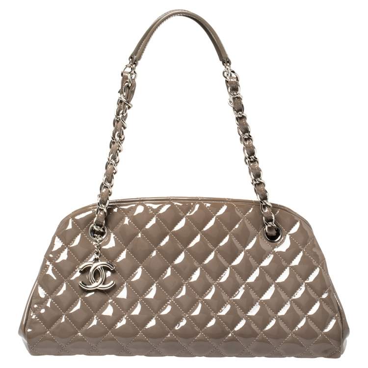 Chanel Grey Quilted Patent Leather Medium Just Mademoiselle Bowler Bag  Chanel | The Luxury Closet