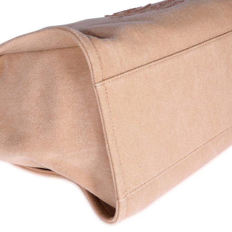Pre Owned Chanel Beige Canvas Deauville Large Tote Bag