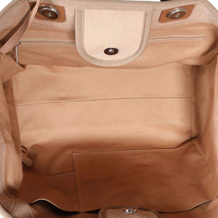 Pre Owned Chanel Beige Canvas Deauville Large Tote Bag