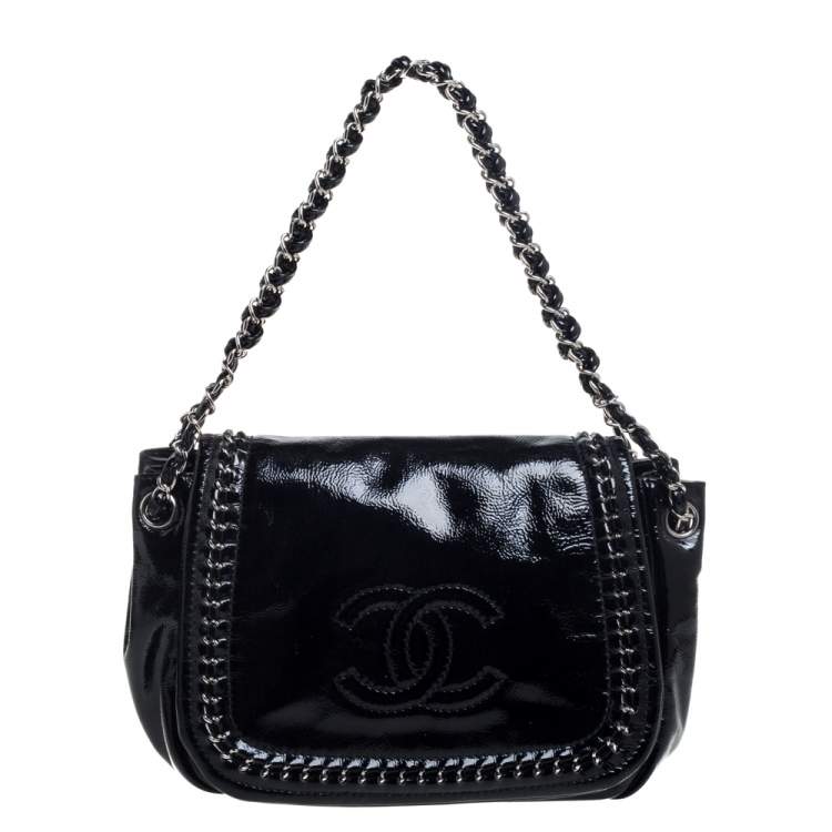 Chanel Black Patent Leather Luxe Ligne Flap Bag Chanel | The Luxury Closet