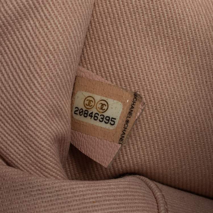 Pre Owned Chanel Pink Canvas Deauville Bowler Bag