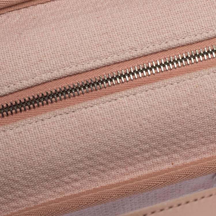 Pre Owned Chanel Pink Canvas Deauville Bowler Bag