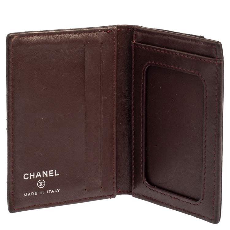 CHANEL Classic Quilted Black Caviar Leather Flap Card Holder Wallet