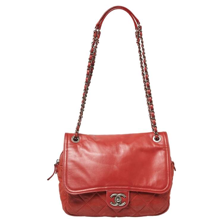 Chanel Red Quilted Iridescent Leather In The Mix Flap Bag Chanel | The  Luxury Closet