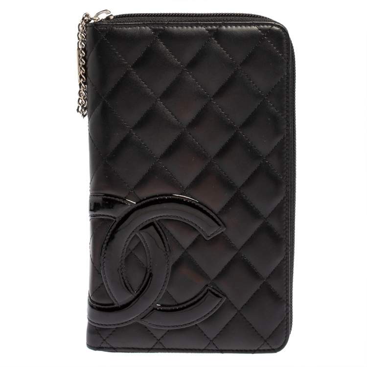 Chanel Black Quilted Leather Cambon Ligne Zippy Organizer Wallet Chanel |  TLC