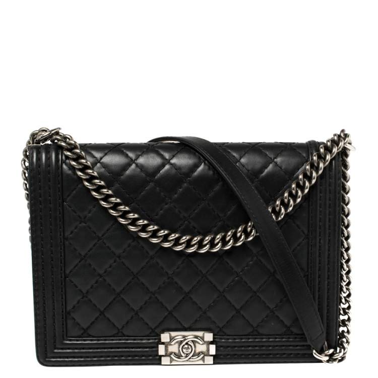 Chanel Black Quilted Leather Large Wild Stitch Boy Flap Bag Chanel | The  Luxury Closet